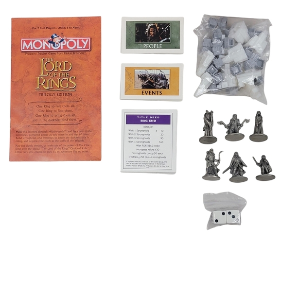 The Lord of the Rings Monopoly Trilogy Edition Hasbro 2003 - Picture 2 of 6